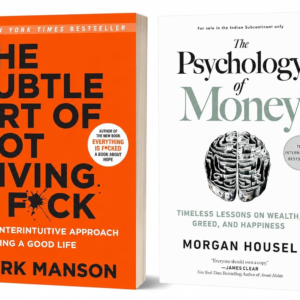 The Subtle Art of Not Giving A F*ck + The Psychology of Money Combo Set Self Help Personal Finance Mindset Growth Books Paperback Collection